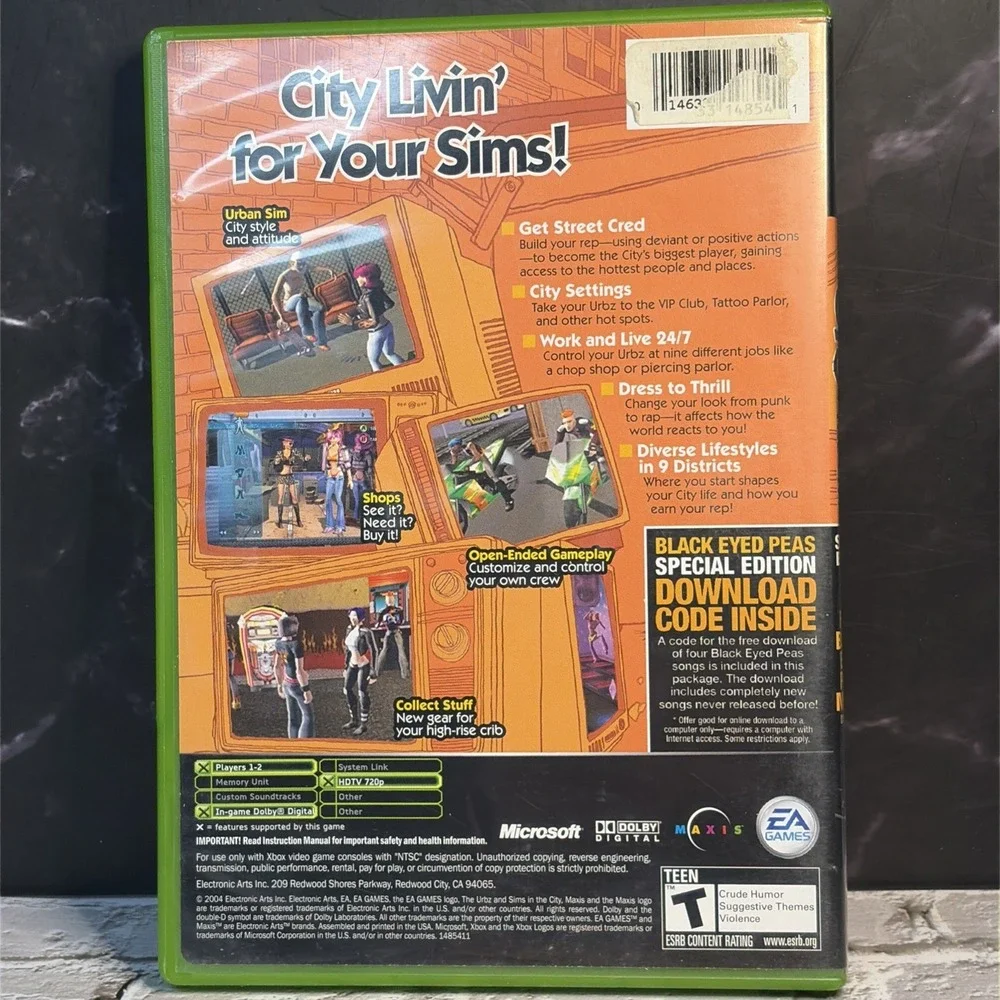 Video Game XBOX - The Urbz Sims In The City Special Edition #2 - T&W CIB